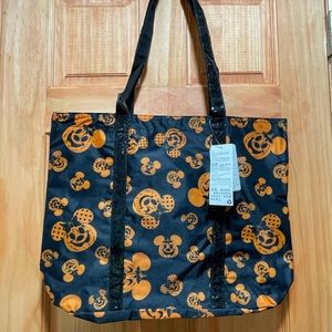 Disney Store Mickey & Minnie Mouse PUMPKIN Halloween Tote 2021 Jack O Lantern